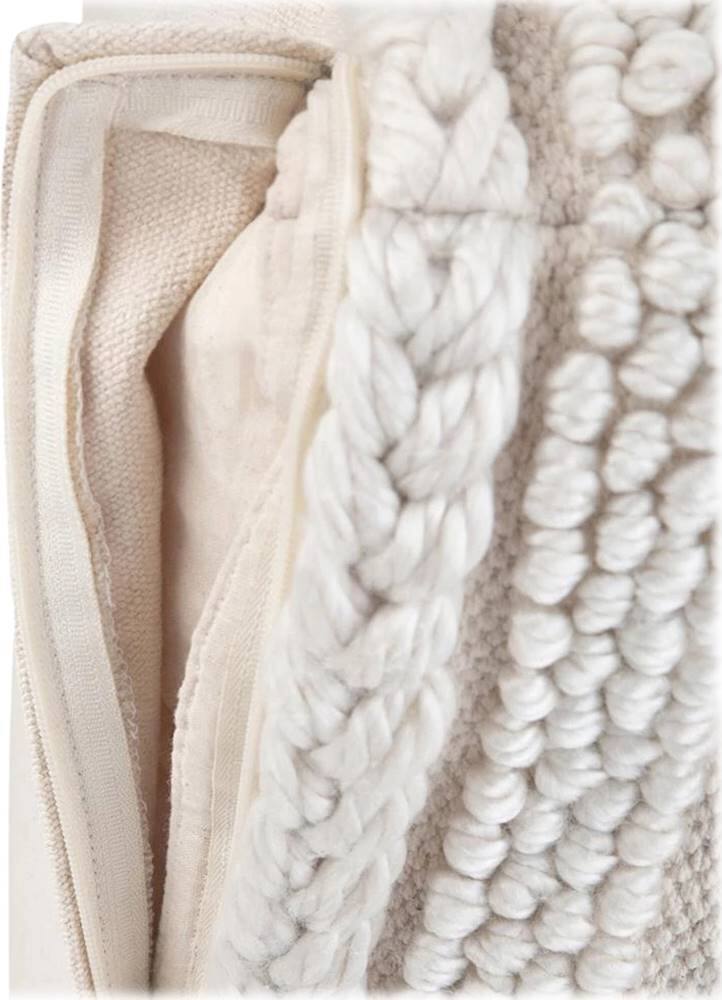 Alt View 11. Simpli Home - Sommer Square Contemporary Cotton Ottoman - Natural.