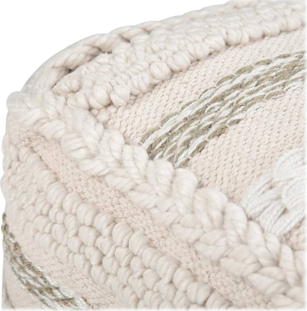 Alt View 12. Simpli Home - Sommer Square Contemporary Cotton Ottoman - Natural.