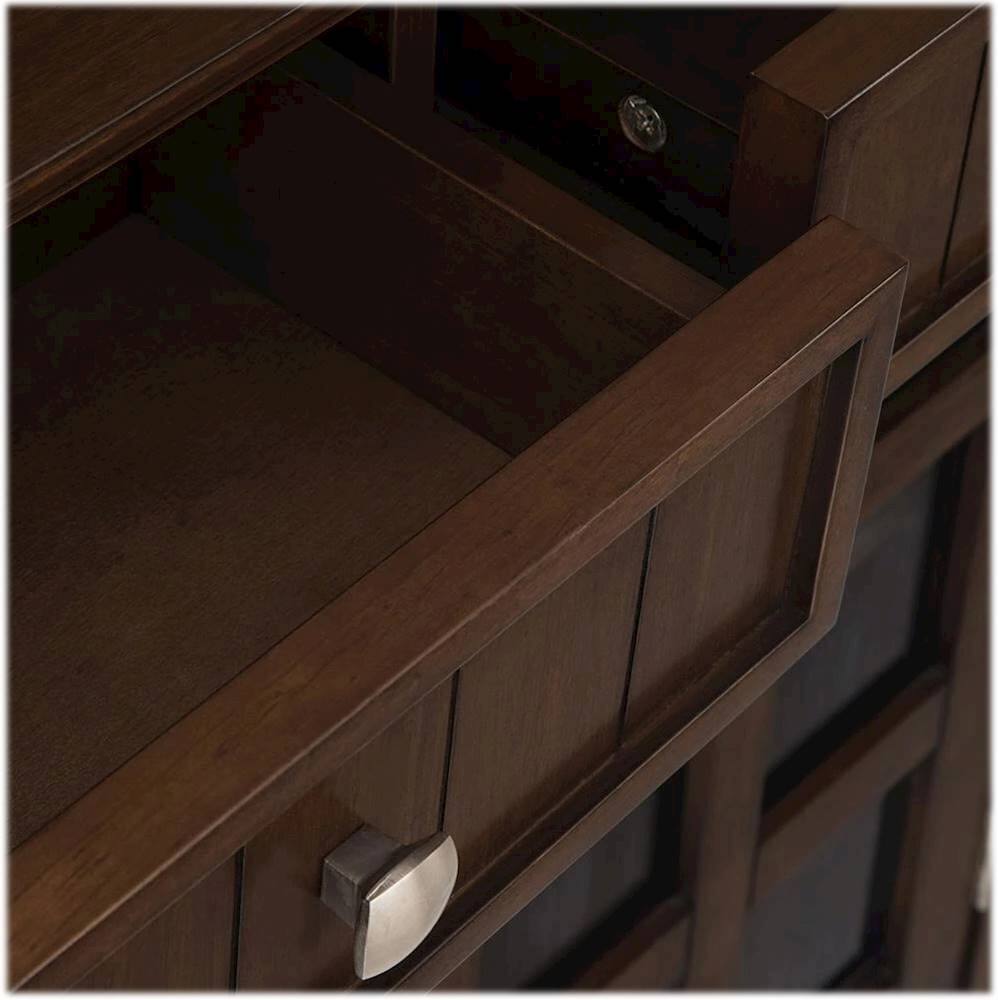 Alt View 13. Simpli Home - Acadian SOLID WOOD 36 inch Wide Transitional Entryway Storage Cabinet in Natural Aged Brown - Natural Aged Brown.