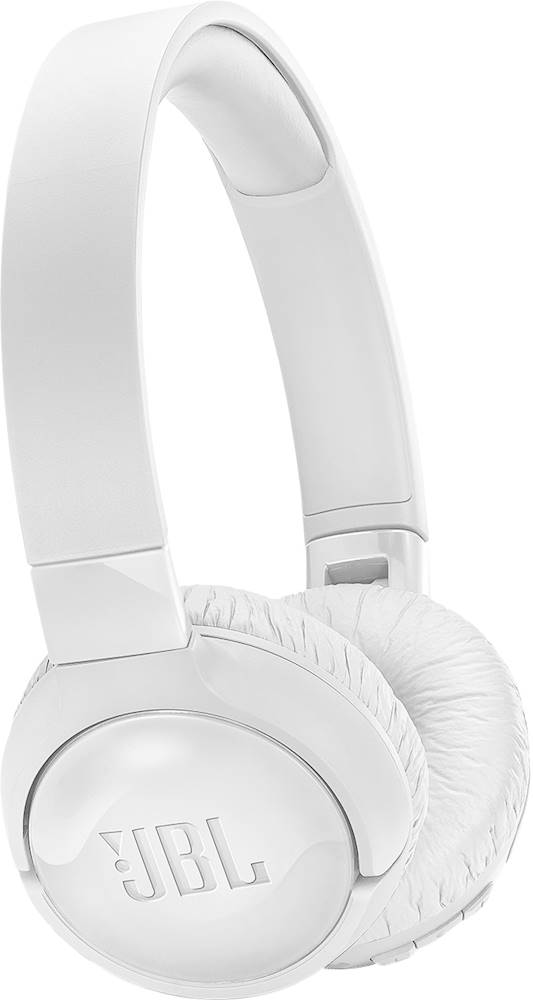 Angle View: JBL - TUNE 600BTNC Wireless Noise Cancelling On-Ear Headphones - White