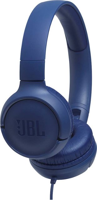 JBL - TUNE 500 Wired On-Ear Headphones - Blue