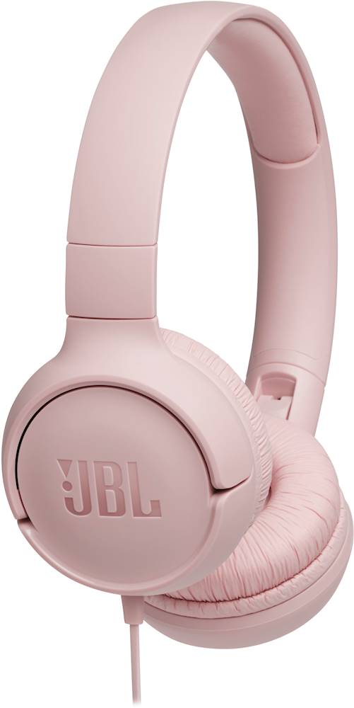 Angle View: JBL - TUNE 500 Wired On-Ear Headphones - Pink