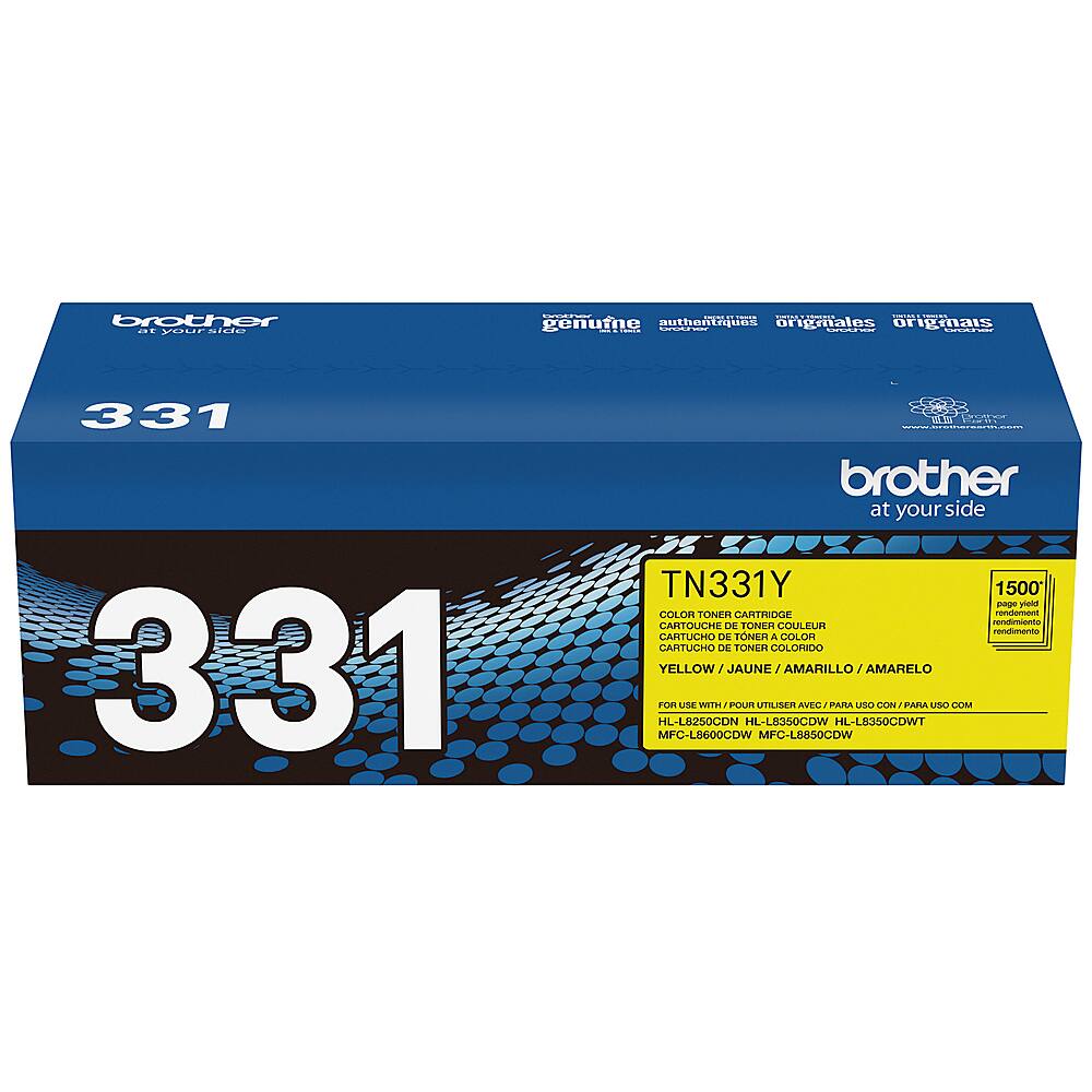 Front. Brother - TN331Y Toner Cartridge - Yellow.