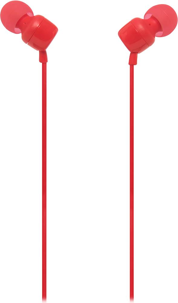 Best Buy: JBL TUNE 110 Wired In-Ear Headphones Red JBLT110REDAM