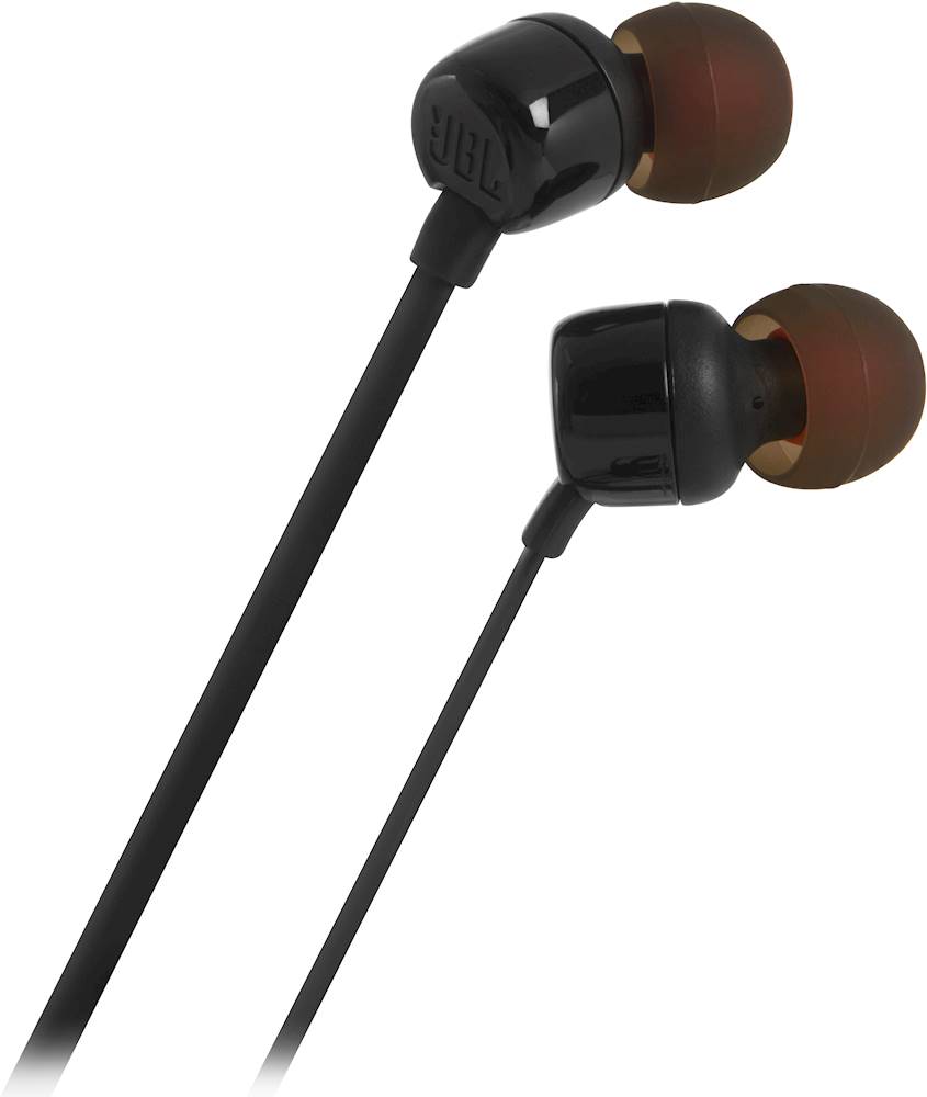 Best Buy: JBL TUNE 110 Wired In-Ear Headphones Black JBLT110BLKAM