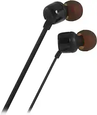 Angle. JBL - TUNE 110 Wired In-Ear Headphones - Black.
