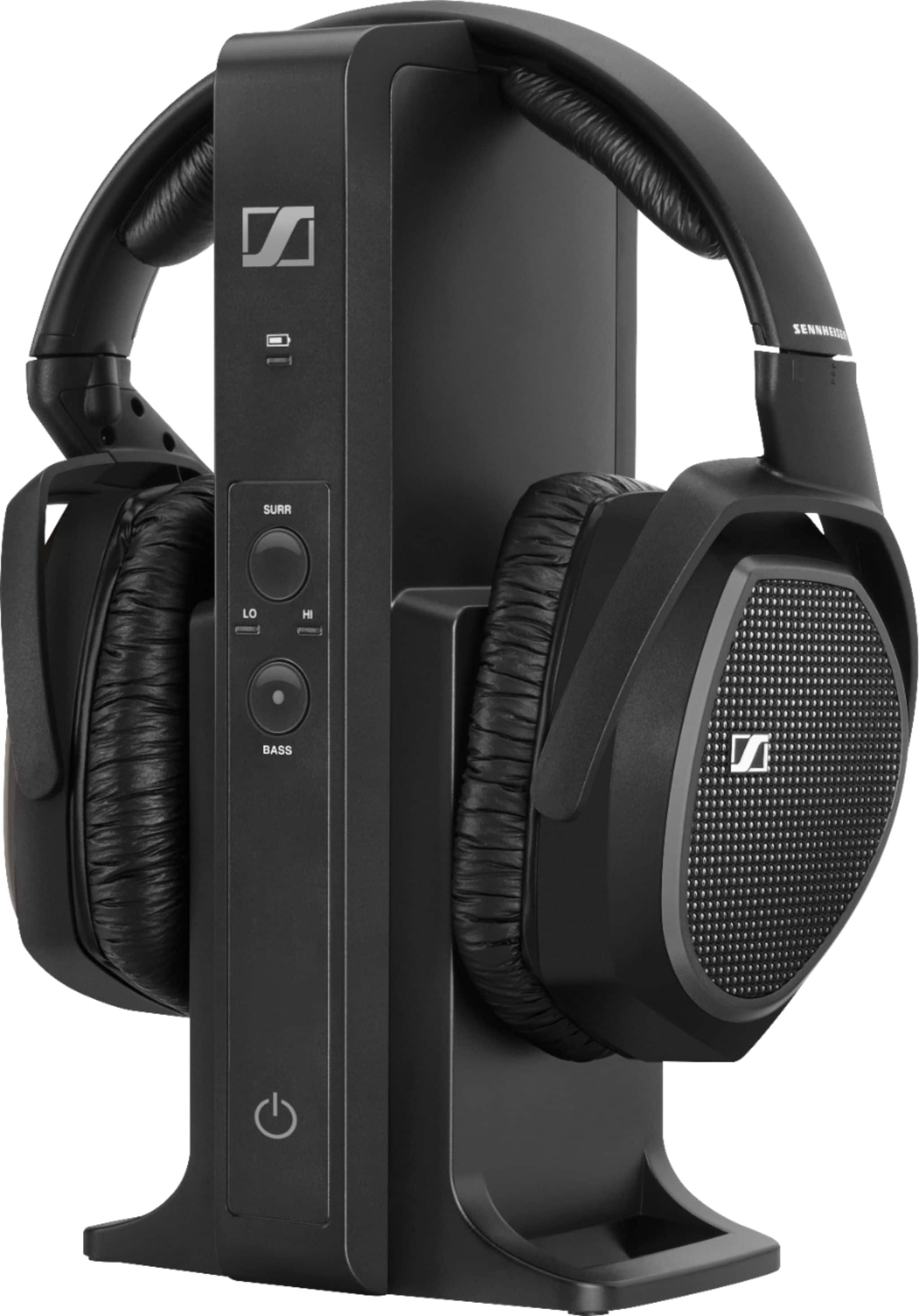 Front. Sennheiser - RS 175 RF Wireless Headphone System for TV Listening with Bass Boost and Surround Sound Modes - Black.