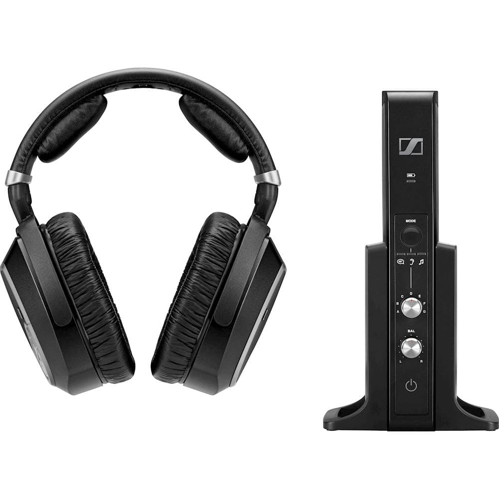 Alt View 15. Sennheiser - RS 195 RF Wireless Headphone Systems for TV Listening with Selectable Hearing Boost Preset - Black.
