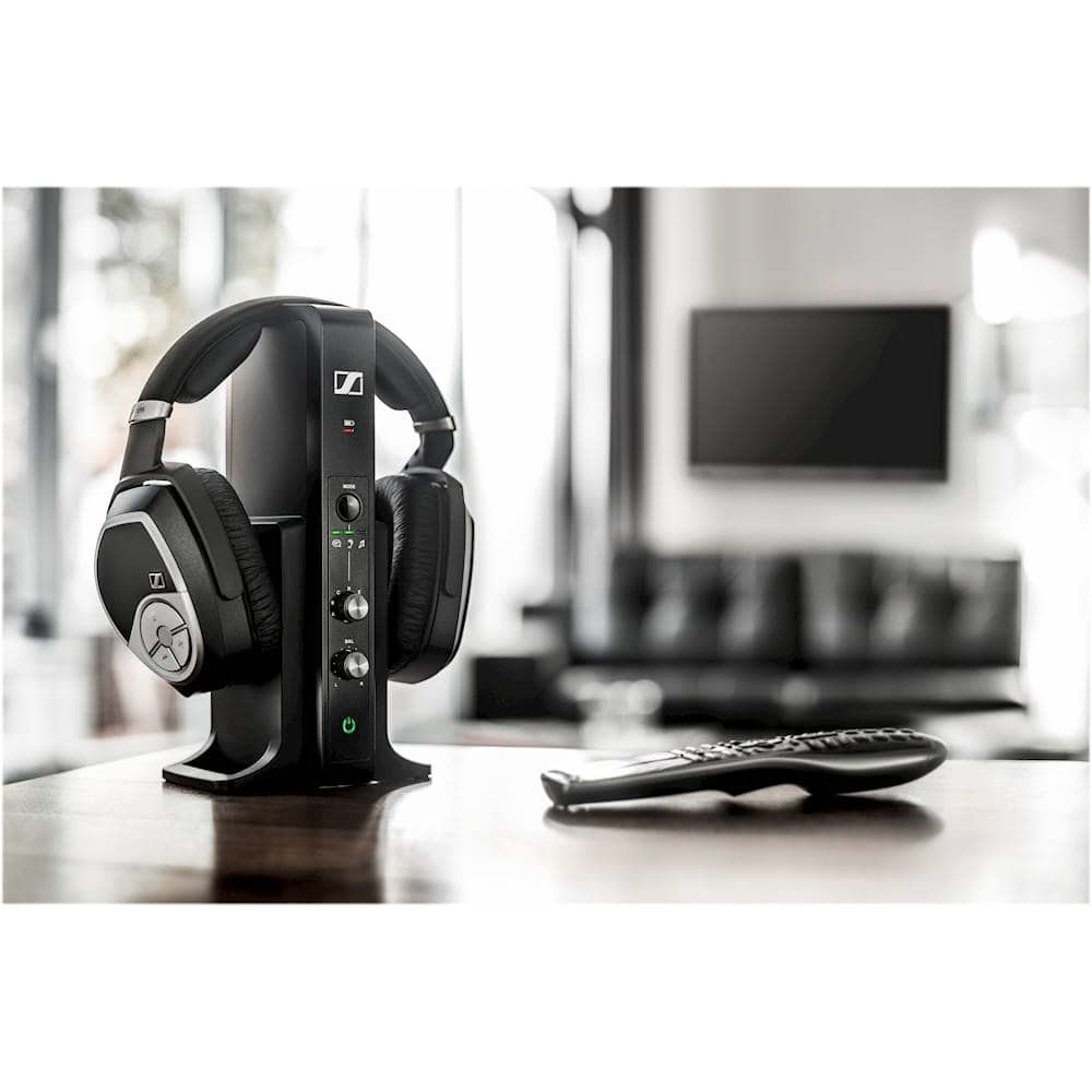 Alt View 16. Sennheiser - RS 195 RF Wireless Headphone Systems for TV Listening with Selectable Hearing Boost Preset - Black.