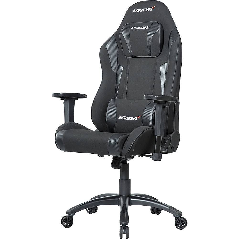 Left View: AKRacing - Core Series EX-Wide SE Extra Wide Gaming Chair - Carbon Black
