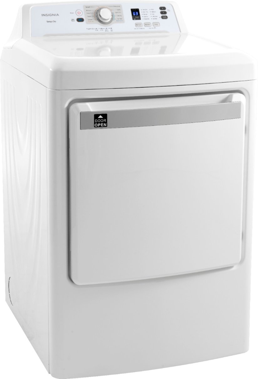 Zoom in on Angle Zoom. Insignia™ - 7.5 Cu. Ft. Electric Dryer - White.