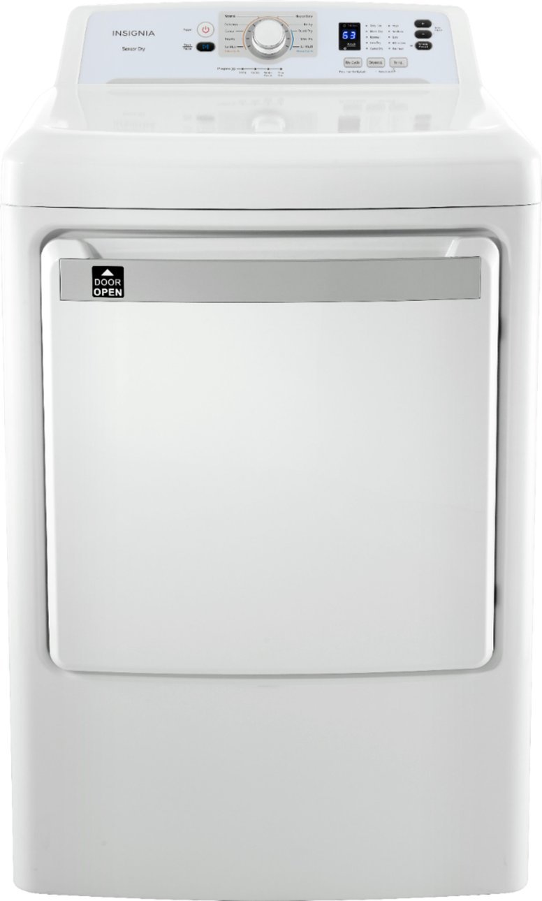 Zoom in on Front Zoom. Insignia™ - 7.5 Cu. Ft. Electric Dryer - White.