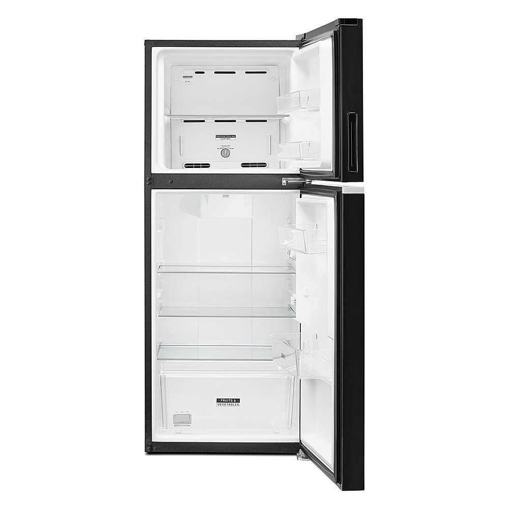 Angle View: Whirlpool - 11.6 Cu. Ft. Top-Freezer Counter-Depth Refrigerator - Black