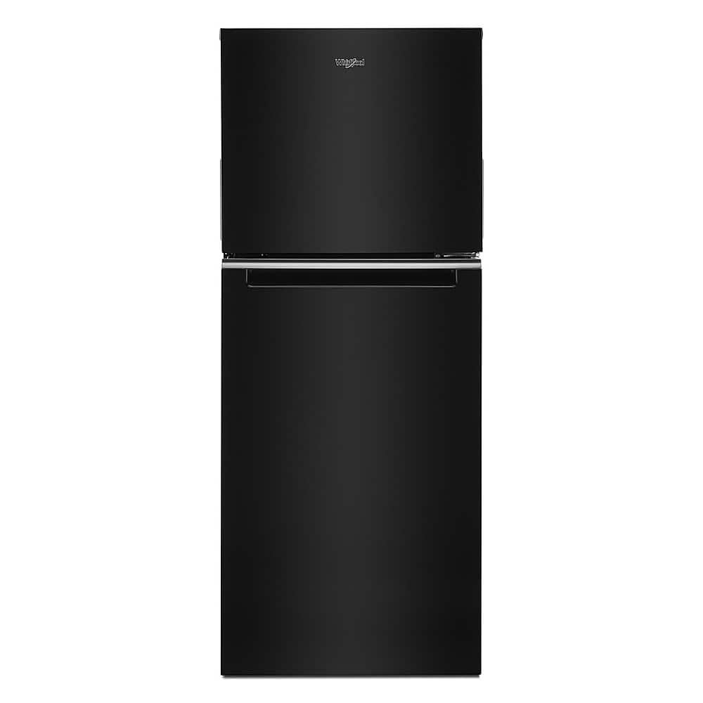 Front. Whirlpool - 11.6 Cu. Ft. Top-Freezer Counter-Depth Refrigerator - Black.