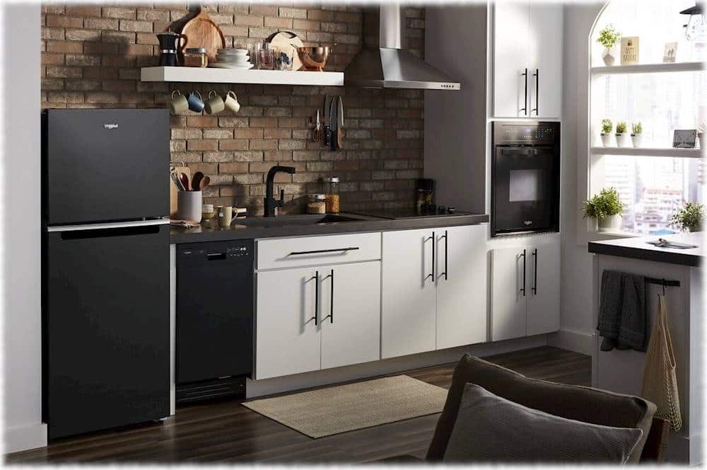 Alt View 11. Whirlpool - 11.6 Cu. Ft. Top-Freezer Counter-Depth Refrigerator - Black.