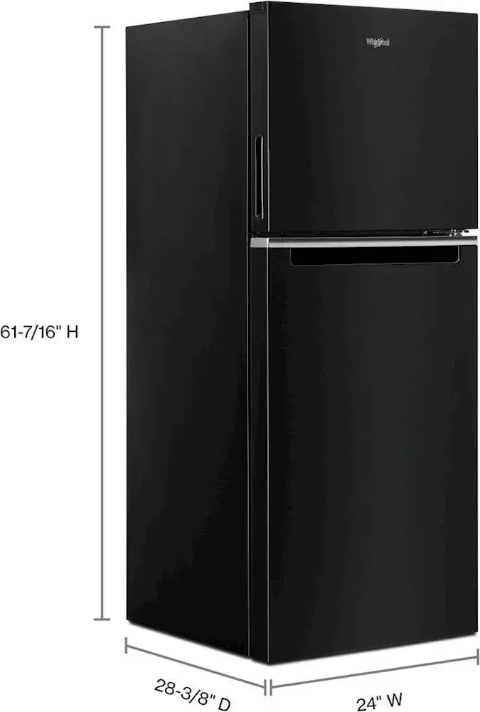 Alt View 13. Whirlpool - 11.6 Cu. Ft. Top-Freezer Counter-Depth Refrigerator - Black.