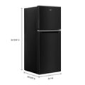 Alt View Zoom 1. Whirlpool - 11.6 Cu. Ft. Top-Freezer Counter-Depth Refrigerator - Black.