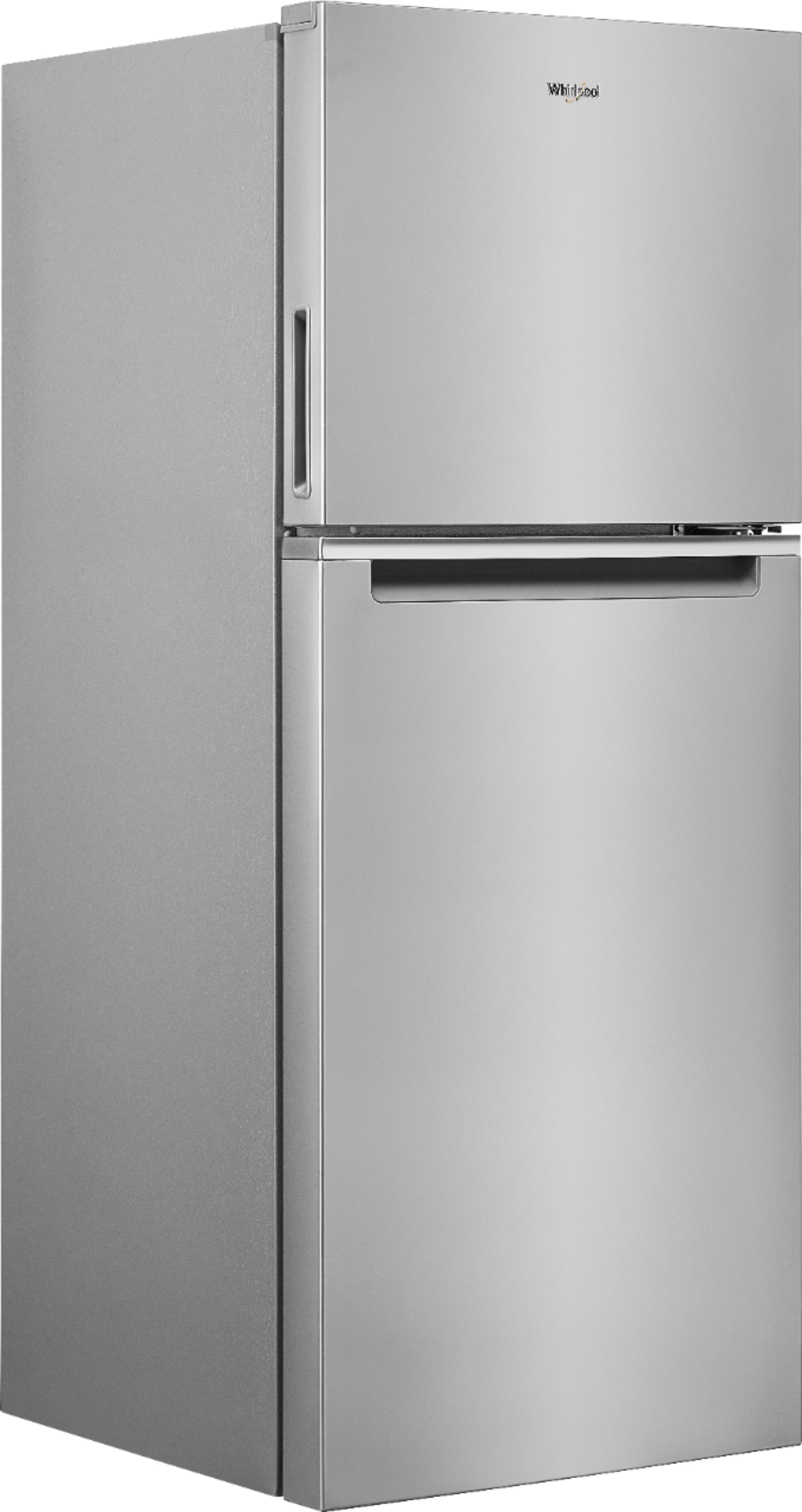 Angle View: Monogram - 23.1 Cu. Ft. French Door Counter-Depth Refrigerator - Stainless steel
