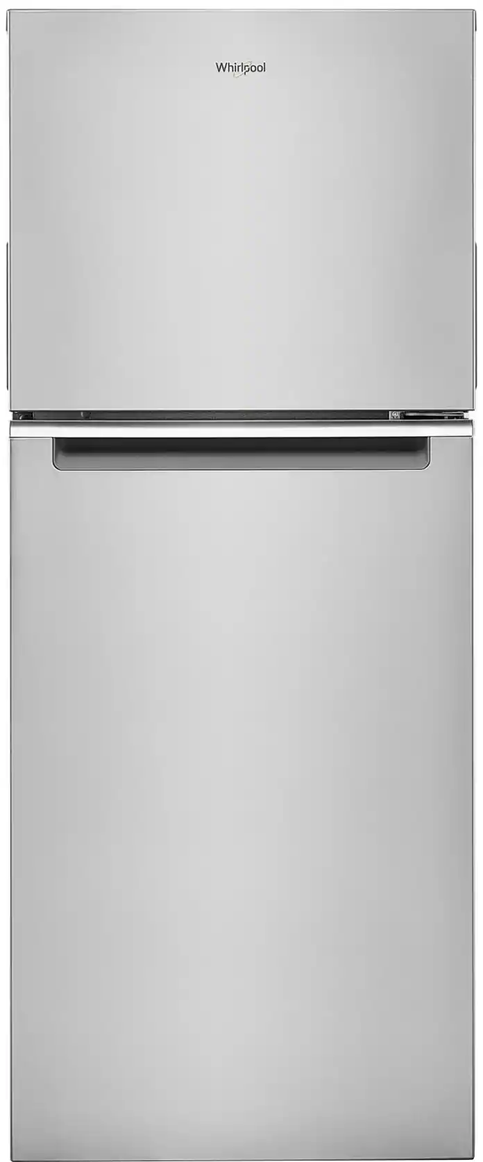Front. Whirlpool - 11.6 Cu. Ft. Top-Freezer Counter-Depth Refrigerator with Electronic Temperature Controls - Fingerprint Resistant Stainless Steel.