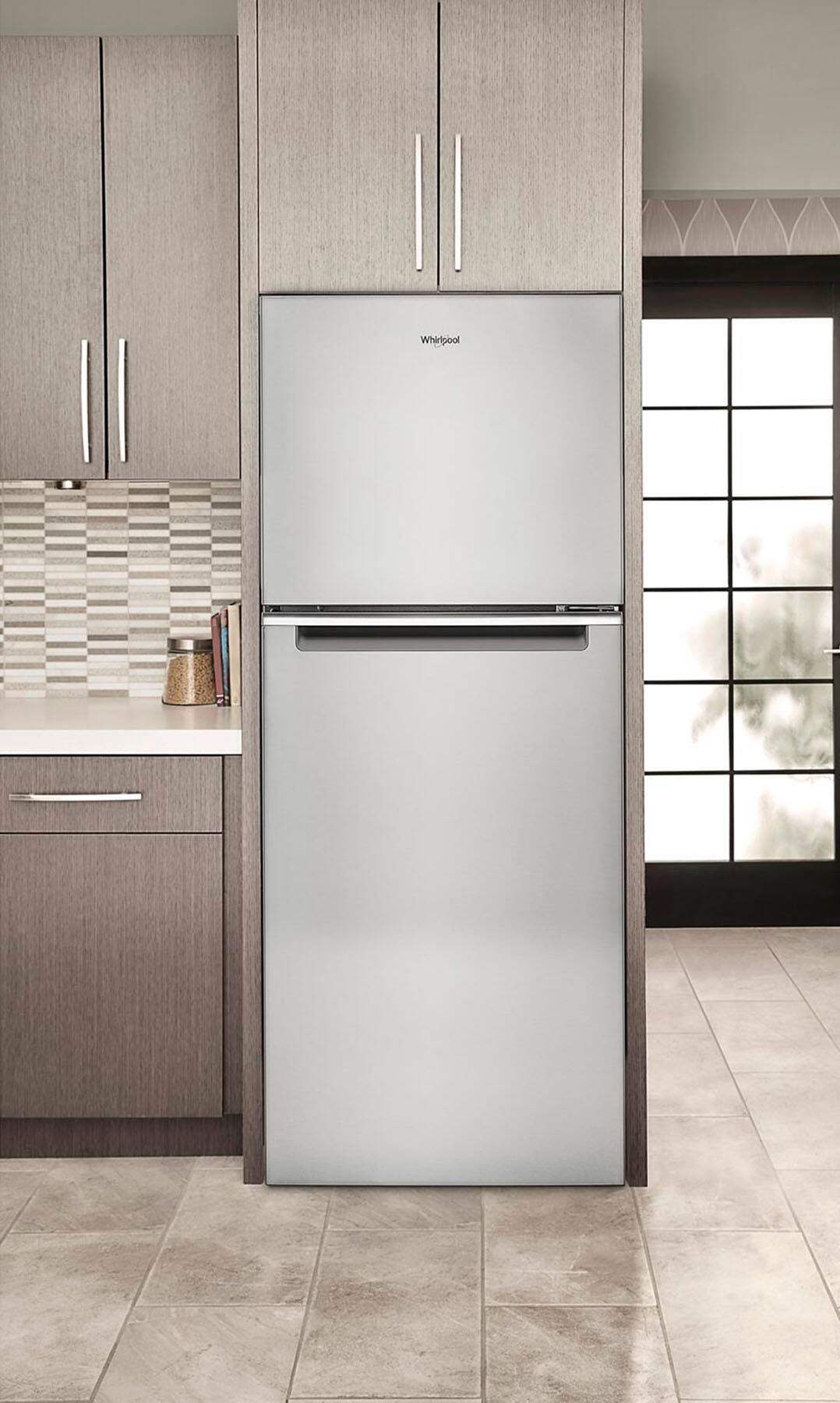 Alt View 12. Whirlpool - 11.6 Cu. Ft. Top-Freezer Counter-Depth Refrigerator - Stainless Steel.