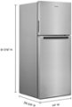 Alt View Zoom 1. Whirlpool - 11.6 Cu. Ft. Top-Freezer Counter-Depth Refrigerator - Stainless steel.