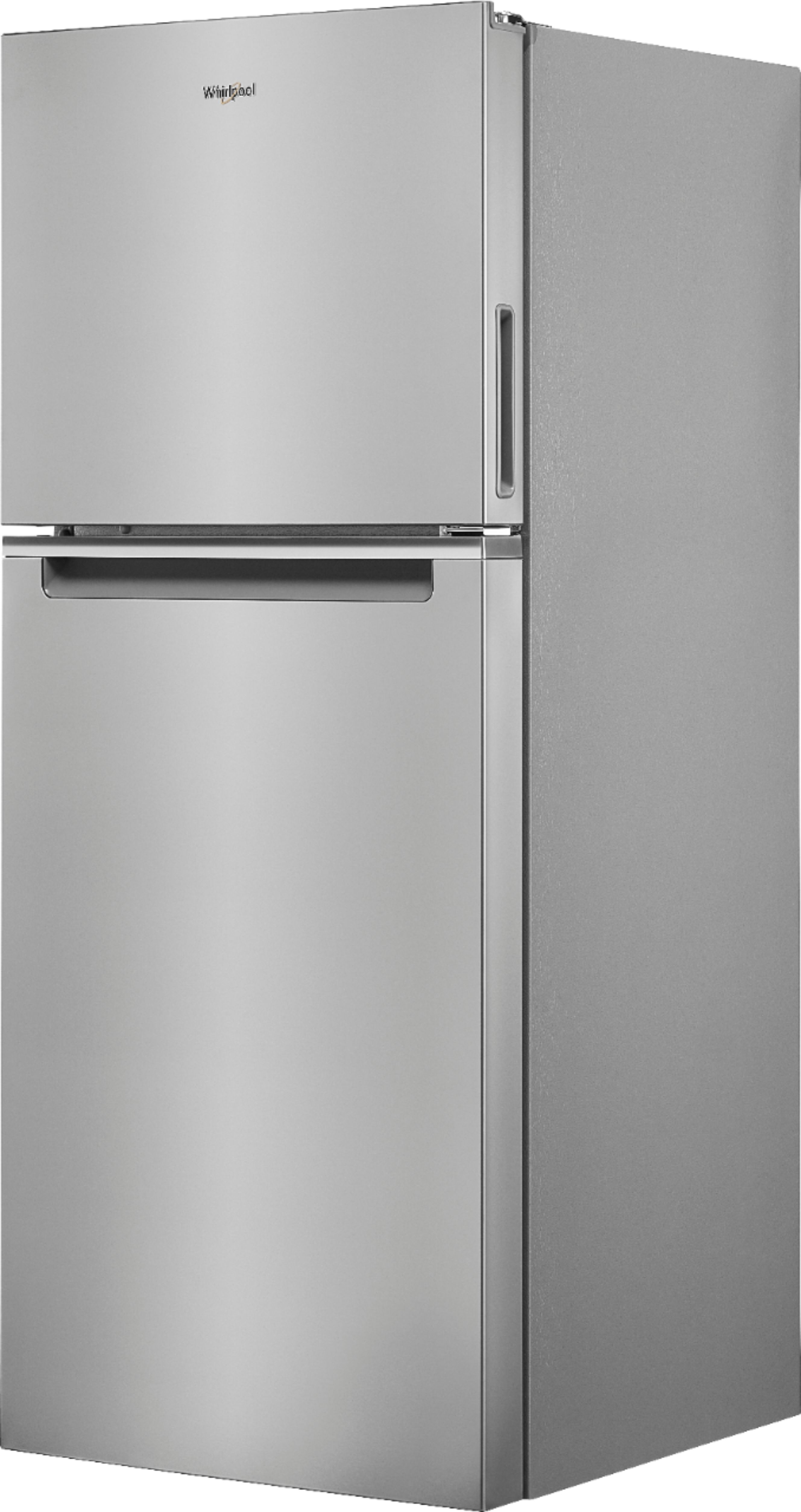 Left View: Monogram - 23.1 Cu. Ft. French Door Counter-Depth Refrigerator - Stainless steel