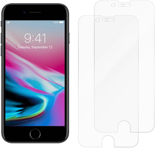 Just Wireless - Screen Protector for Apple® iPhone® 6, 6s, 7 and 8 (2-Pack) - Clear