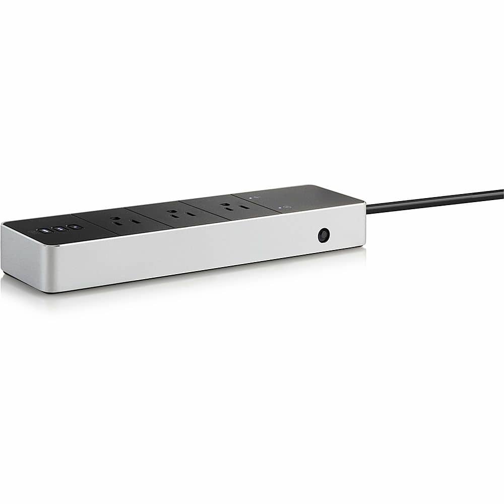 Alt View 22. Eve - Eve Energy Strip - Smart Triple Outlet & Power Meter with Apple HomeKit technology - Black/Silver.