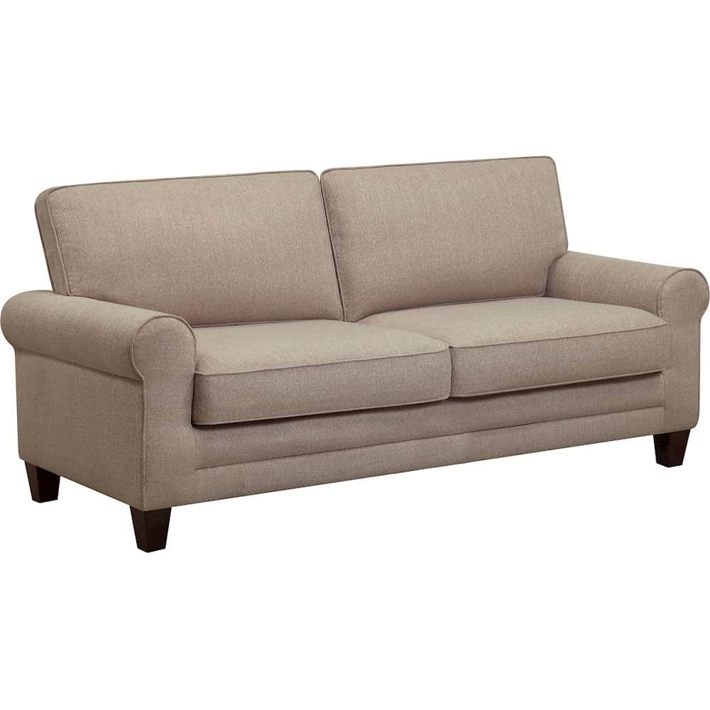 Angle View: Serta - Copenhagen 3-Seat Fabric Sofa - Beige