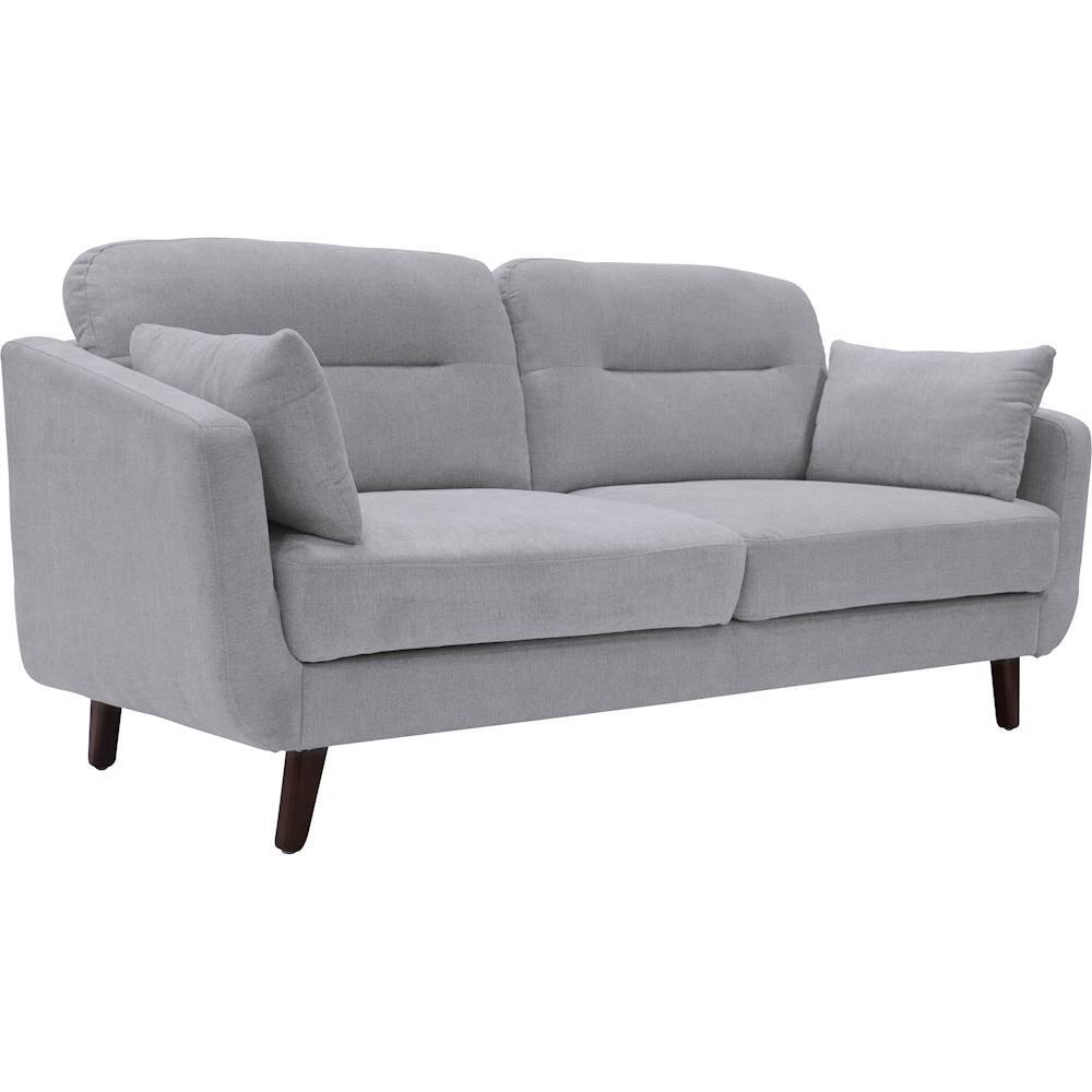 Angle. Serta - Sierra Mid-Century Modern 2-Seat Fabric Loveseat - Smoke Gray.