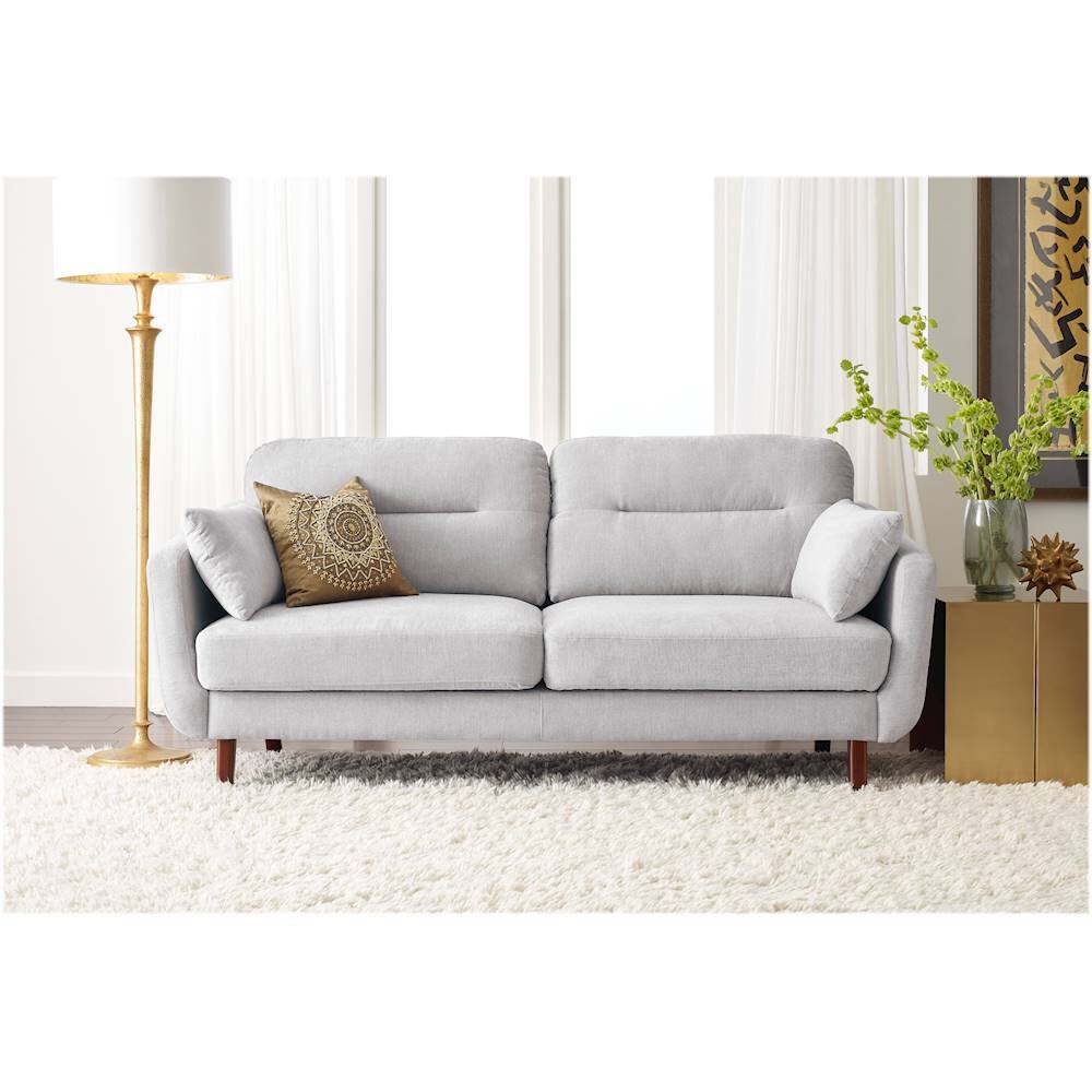 Alt View 14. Serta - Sierra Mid-Century Modern 2-Seat Fabric Loveseat - Smoke Gray.