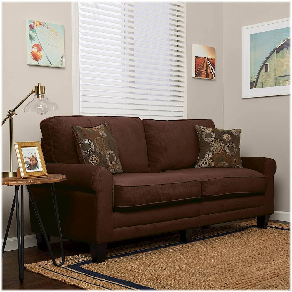 Alt View 14. Serta - RTA Copenhagen Collection 3-Seat Fabric Sofa - Newport Brown.