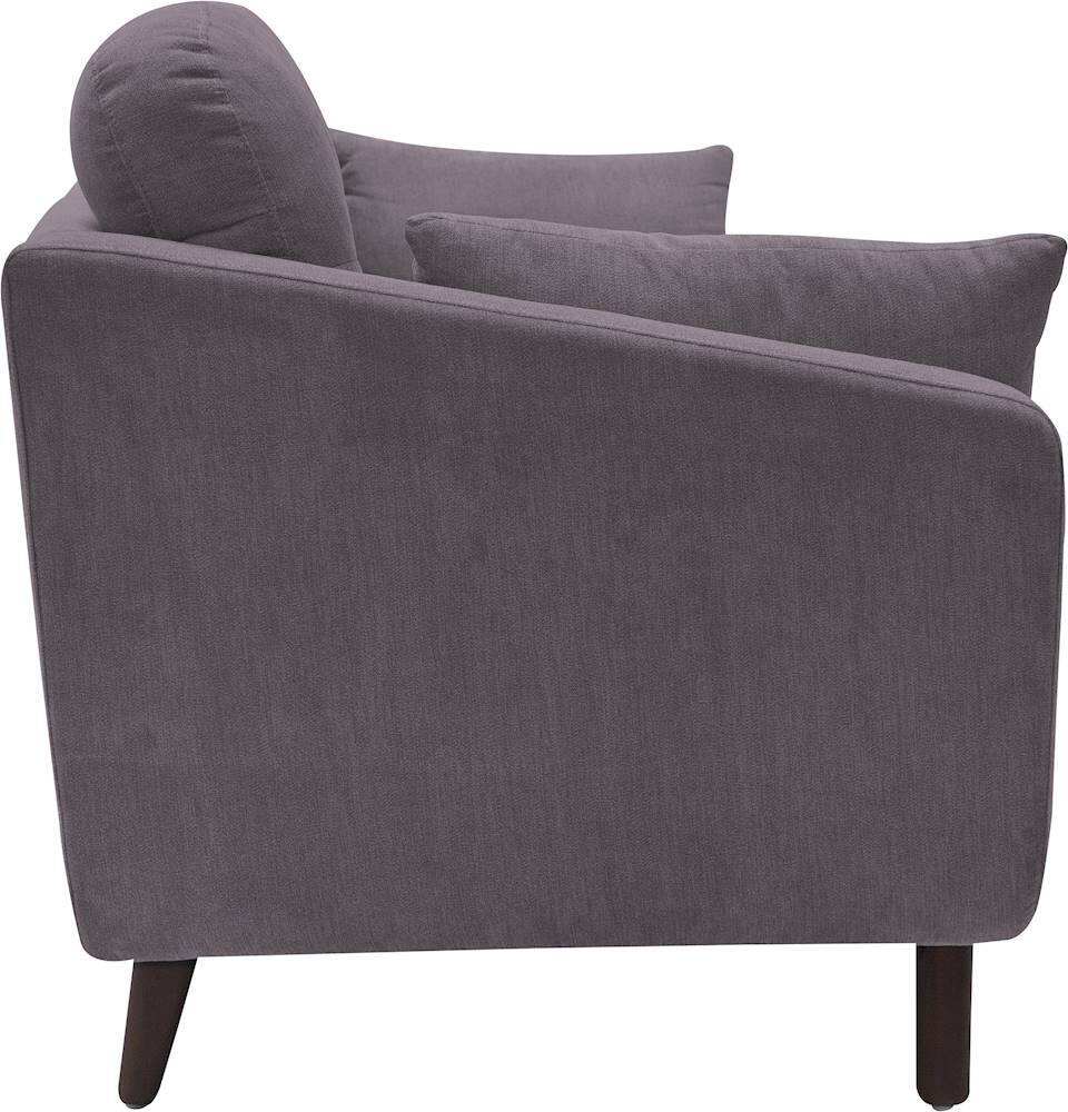 Alt View 11. Elle Decor - Chloe Mid-Century Modern 2-Seat Fabric Loveseat - Dark Gray.