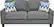 Front. Serta - Astoria 3-Seat Fabric Sofa - Light Gray.