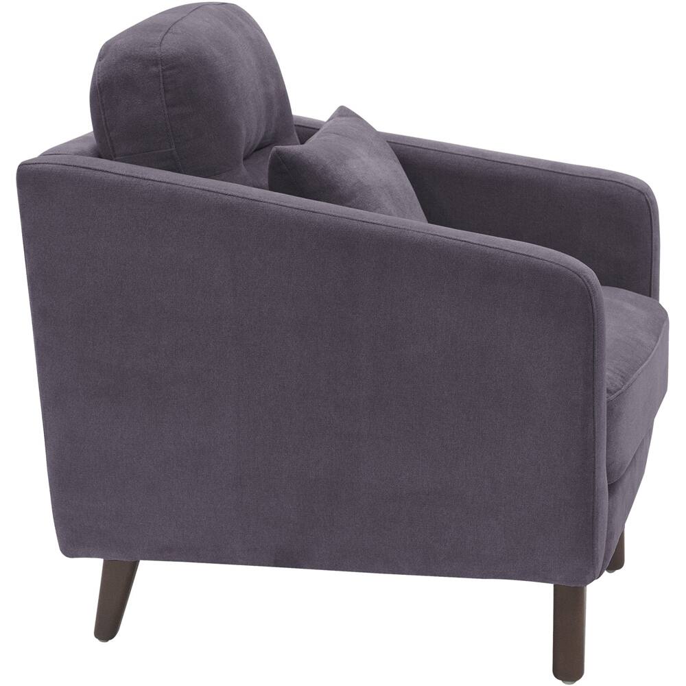 Alt View 12. Elle Decor - Mid-Century Modern Armchair - Dark Gray.