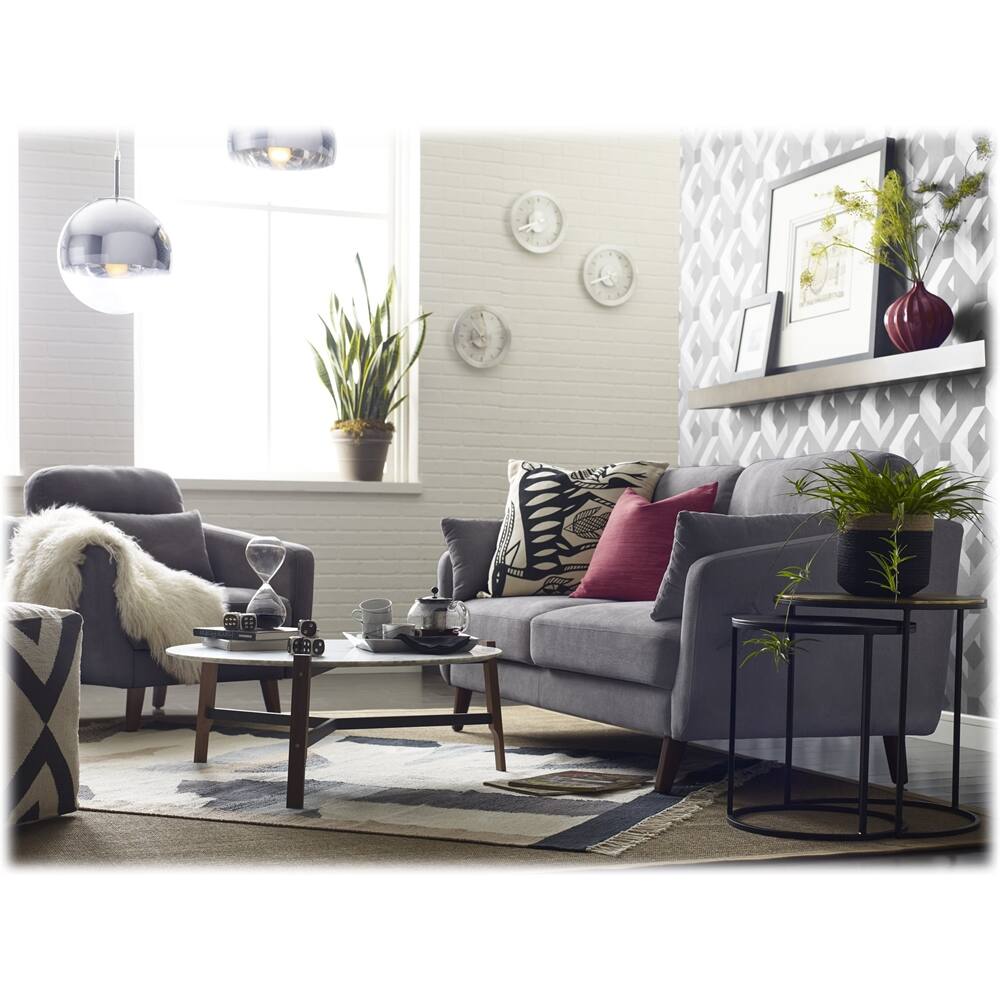 Alt View 15. Elle Decor - Mid-Century Modern Armchair - Dark Gray.