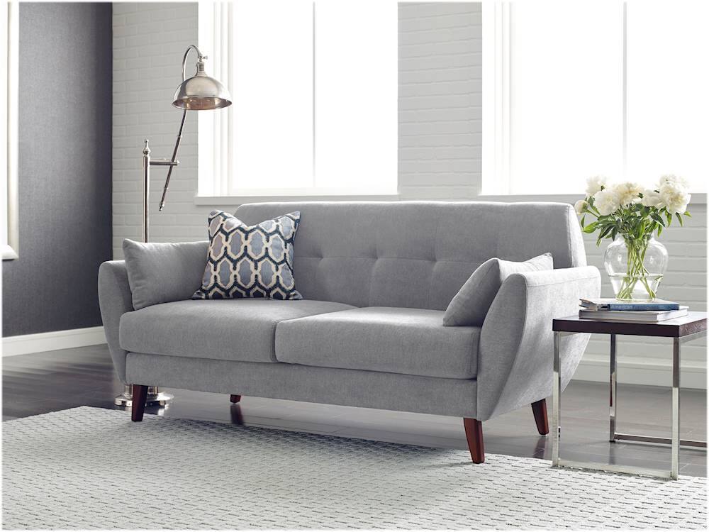 Alt View 15. Serta - Artesia 3-Seat Fabric Sofa - Smoke Gray.