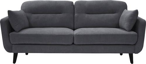 Serta - Sierra Mid-Century 3-Seat Fabric Sofa - Slate Gray