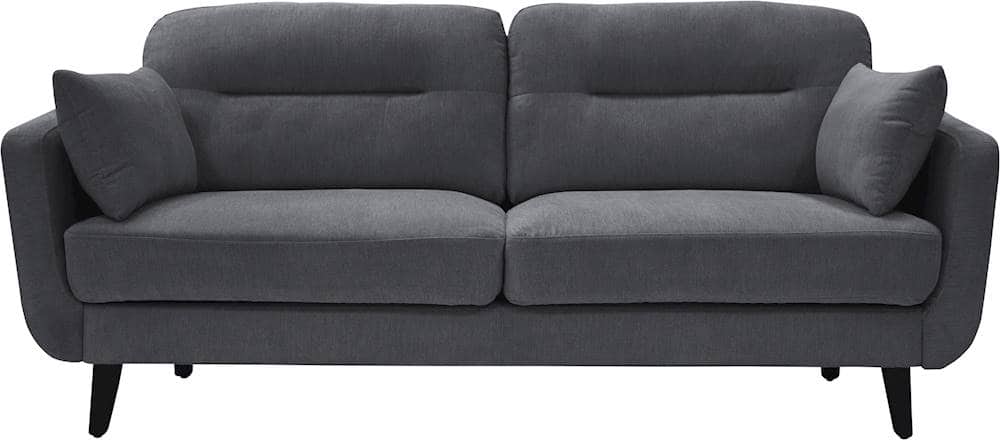 Front. Serta - Sierra Mid-Century 3-Seat Fabric Sofa - Slate Gray.