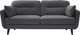 Serta - Sierra Mid-Century 3-Seat Fabric Sofa - Slate Gray