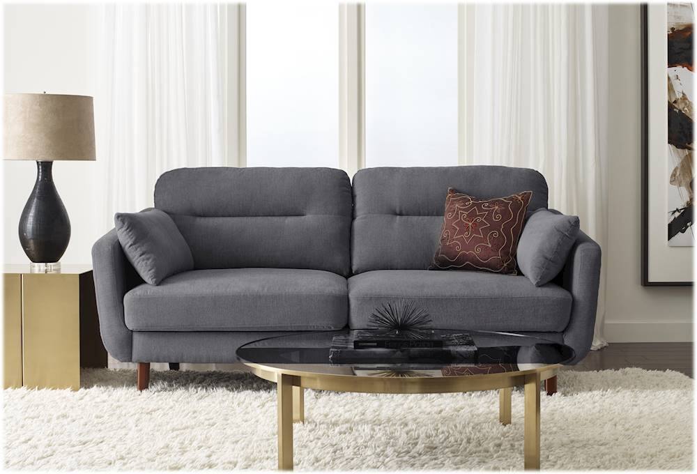Alt View 16. Serta - Sierra Mid-Century 3-Seat Fabric Sofa - Slate Gray.