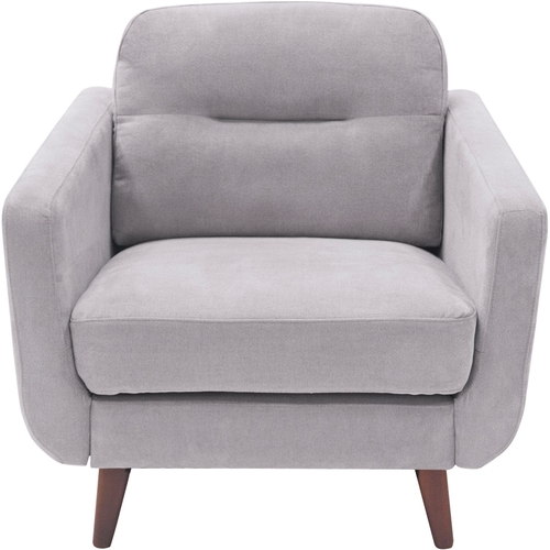 Elle Decor - Mid-Century Modern Armchair - Light Gray