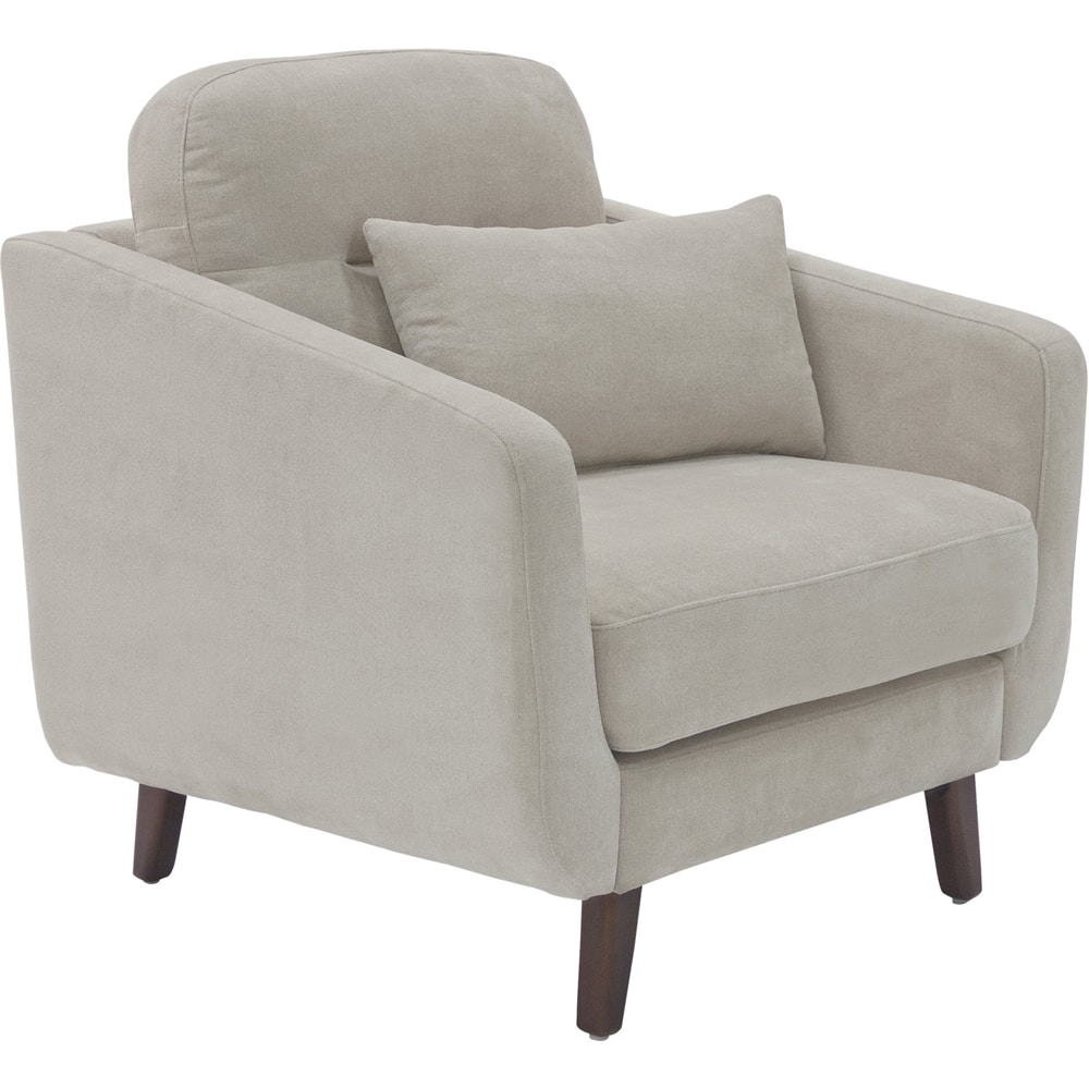 Left View: Serta - Sierra Mid-Century Modern Armchair - Ivory