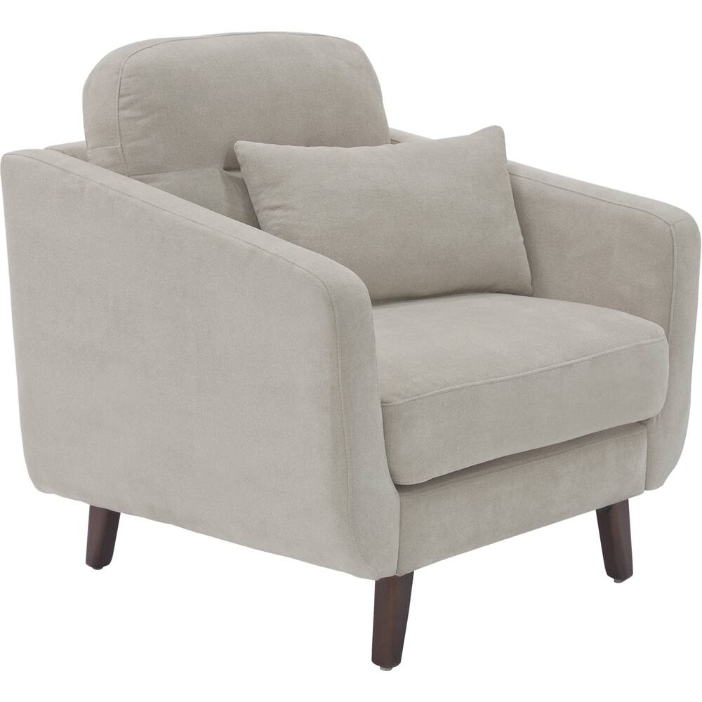 Left. Serta - Sierra Mid-Century Modern Armchair - Ivory.