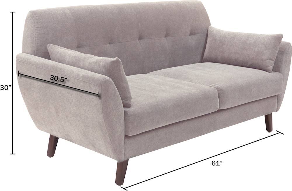 Alt View 11. Serta - Artesia 2-Seat Fabric Loveseat - Ivory.