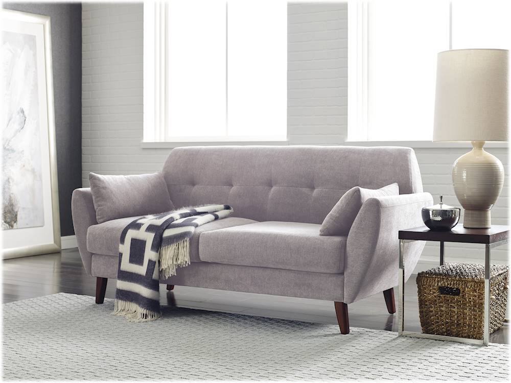 Alt View 15. Serta - Artesia 2-Seat Fabric Loveseat - Ivory.
