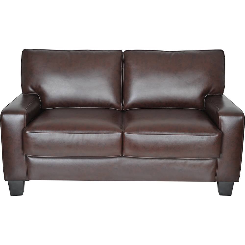 Front. Serta - Palisades Modern 2-Seat Loveseat - Chestnut.