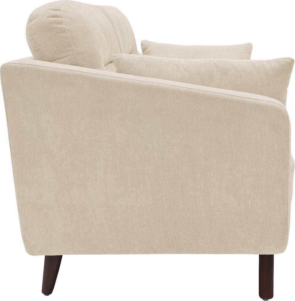 Alt View 11. Elle Decor - Chloe Mid-Century Modern 3-Seat Fabric Sofa - Beige.