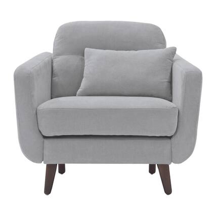 Front. Serta - Sierra Mid-Century Modern Armchair - Smoke Gray.