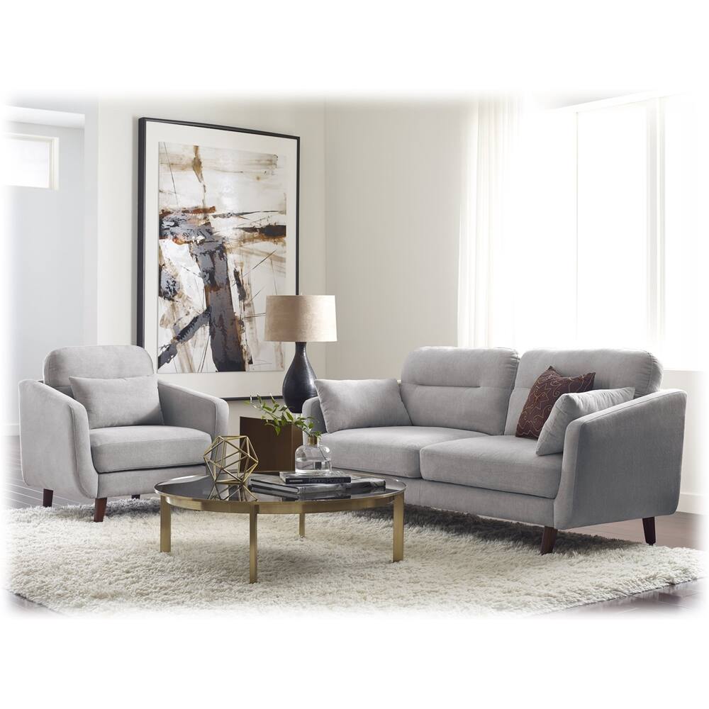 Alt View 14. Serta - Sierra Mid-Century Modern Armchair - Smoke Gray.